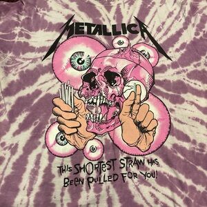 Metallica Purple Tie-Dye Short Sleeve Tee